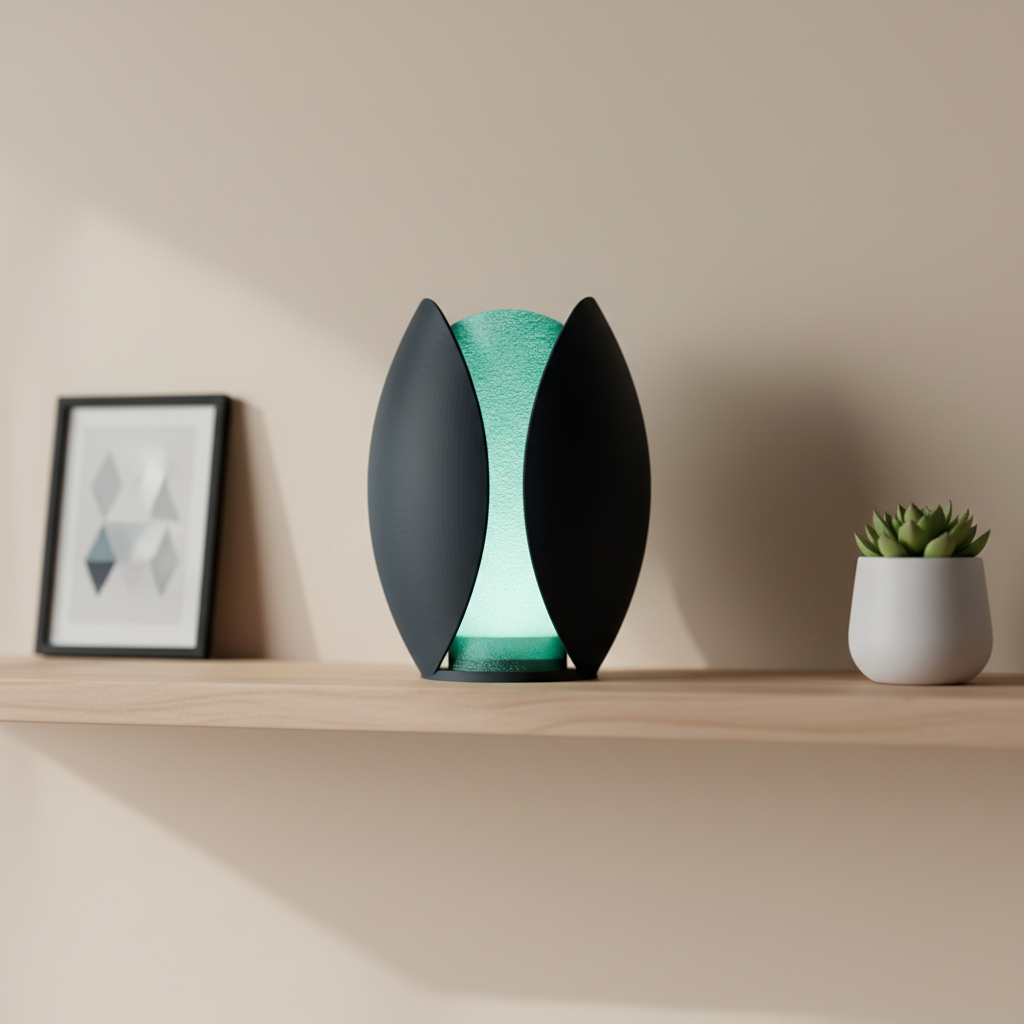 Shella Schreibtischlampe – Organisches 3D-Design mit sanftem Lichtschein