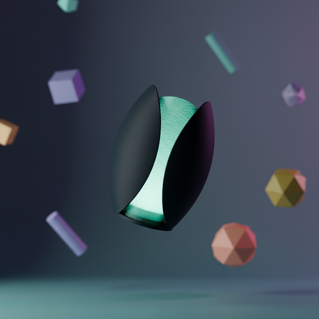 Shella Schreibtischlampe – Organisches 3D-Design mit sanftem Lichtschein