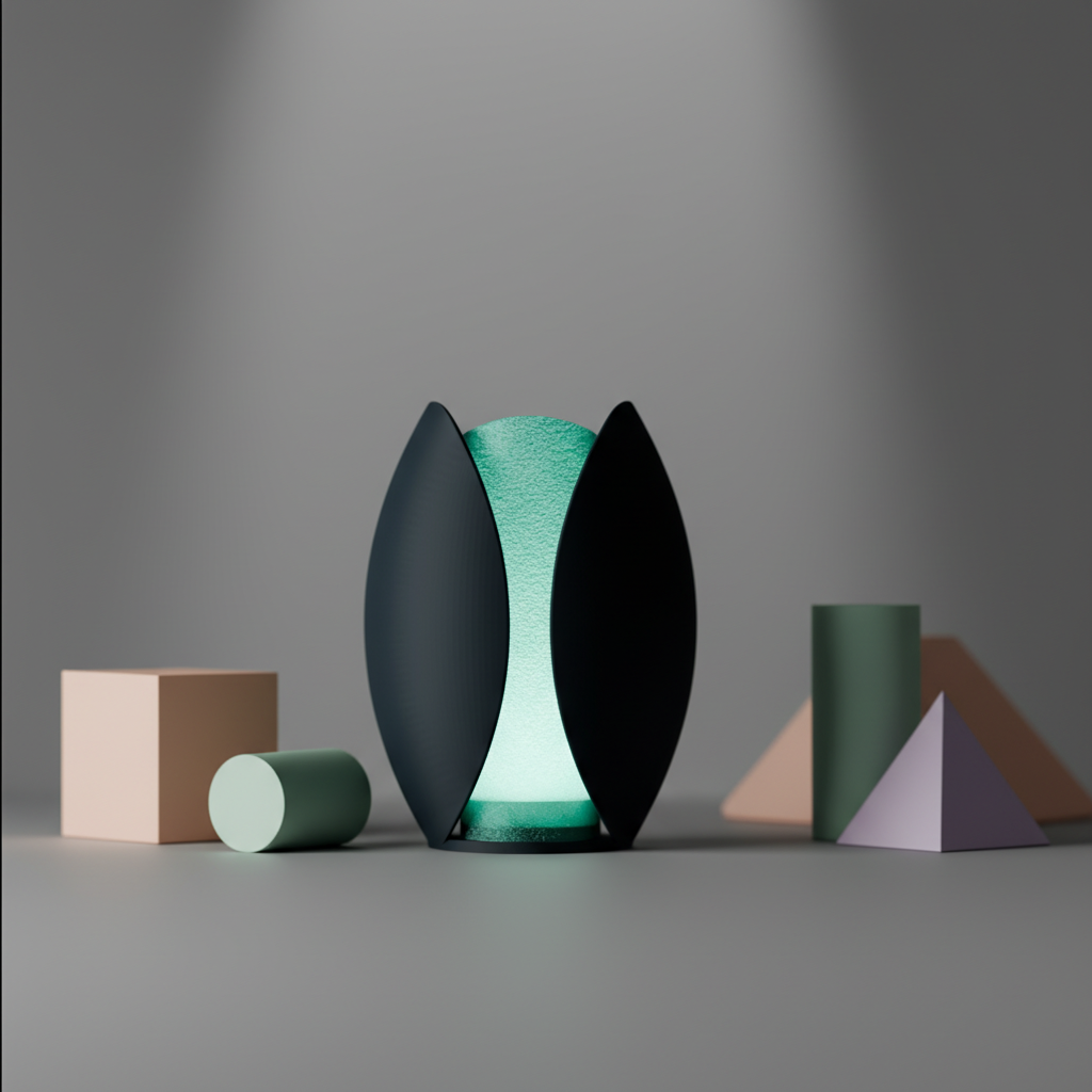 Shella Schreibtischlampe – Organisches 3D-Design mit sanftem Lichtschein