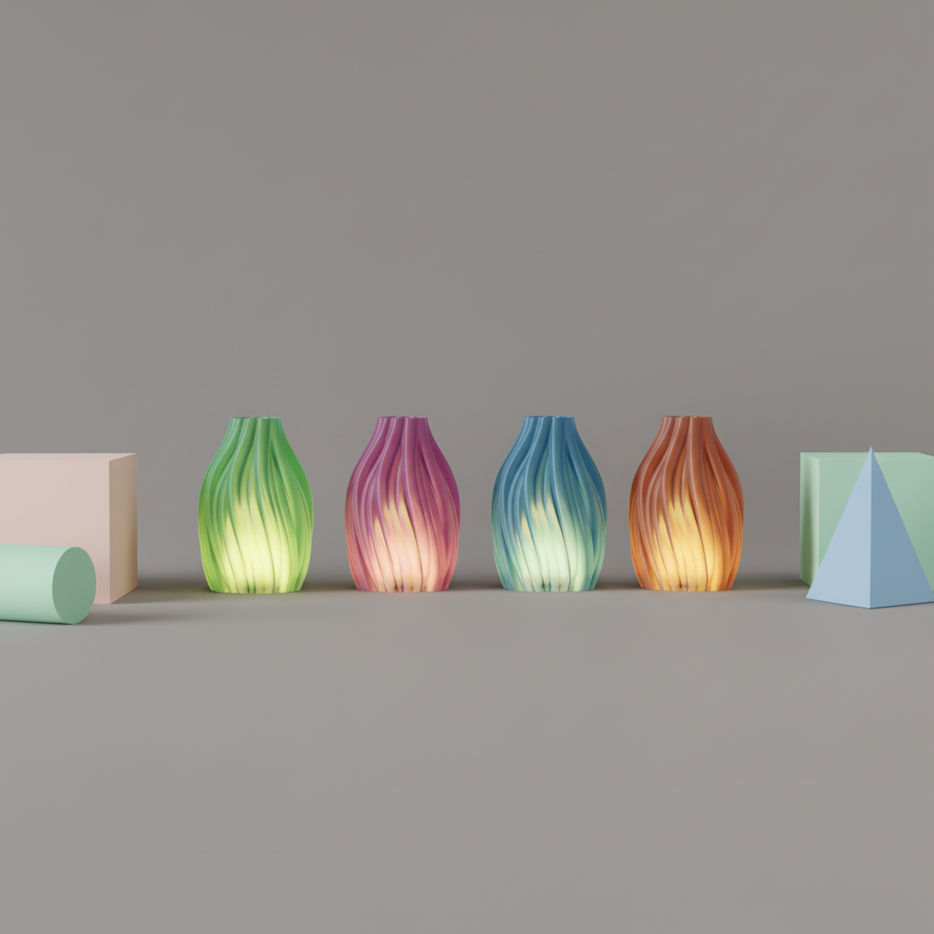Swirl Glow Teelichtlampen – Elegantes 4er Set für warme Lichtmomente