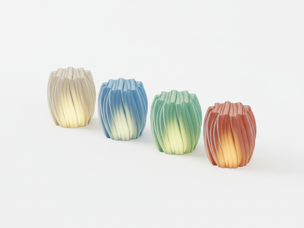 Twist Glow Teelichtlampen – Elegantes 4er Set für stimmungsvolles Licht