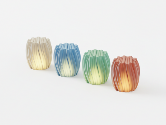 Twist Glow Teelichtlampen – Elegantes 4er Set für stimmungsvolles Licht