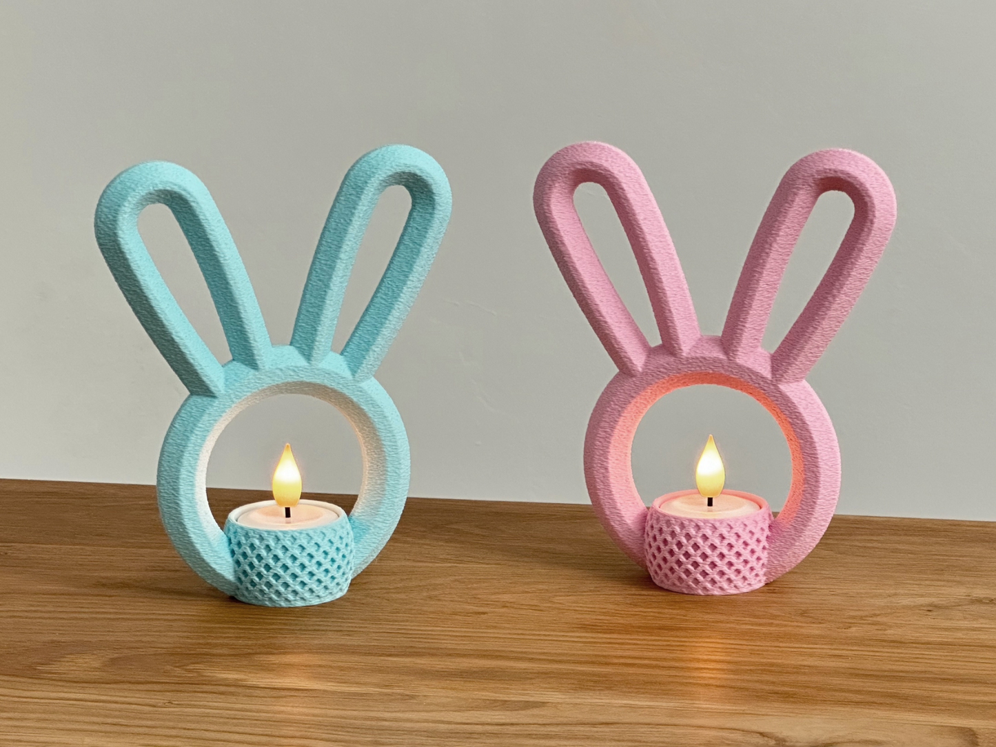 Hasen-Teelichthalter 3er-Set – Hoppelnde Lichter für Osterabende