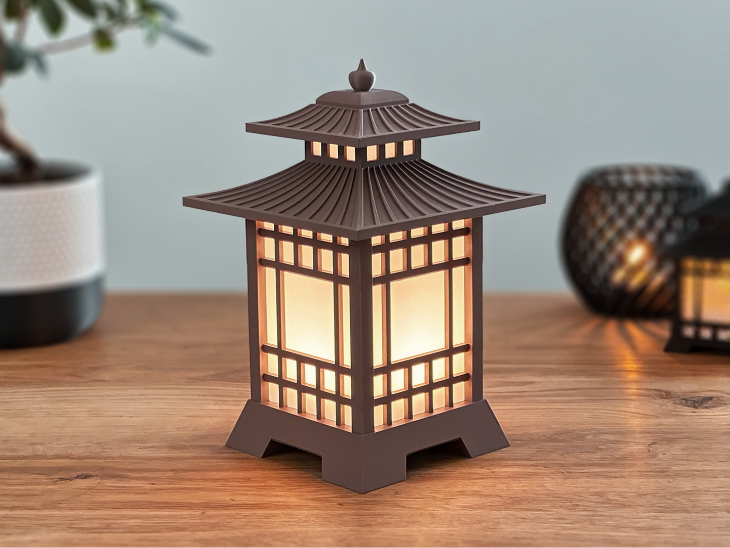 Japanische Laterne Tischlampe – Zen-Atmosphäre für dein Zuhause