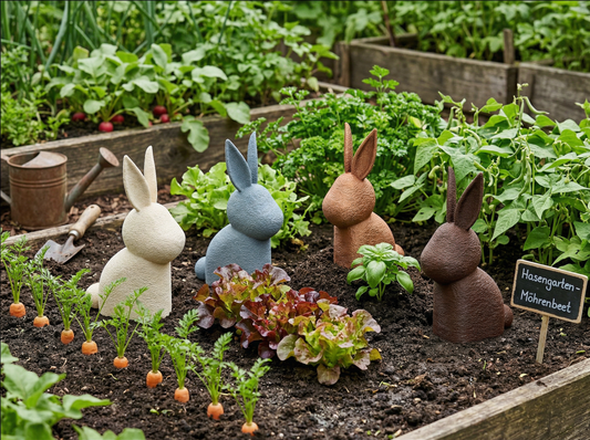 Dekorative Hasenfiguren 4er-Set – Charmante Frühlingsdeko für jeden Tisch