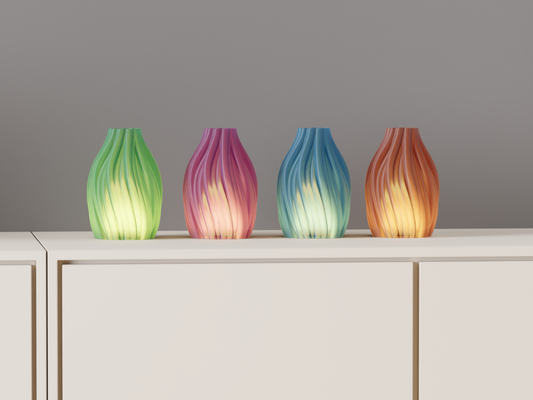Swirl Glow Teelichtlampen – Elegantes 4er Set für warme Lichtmomente