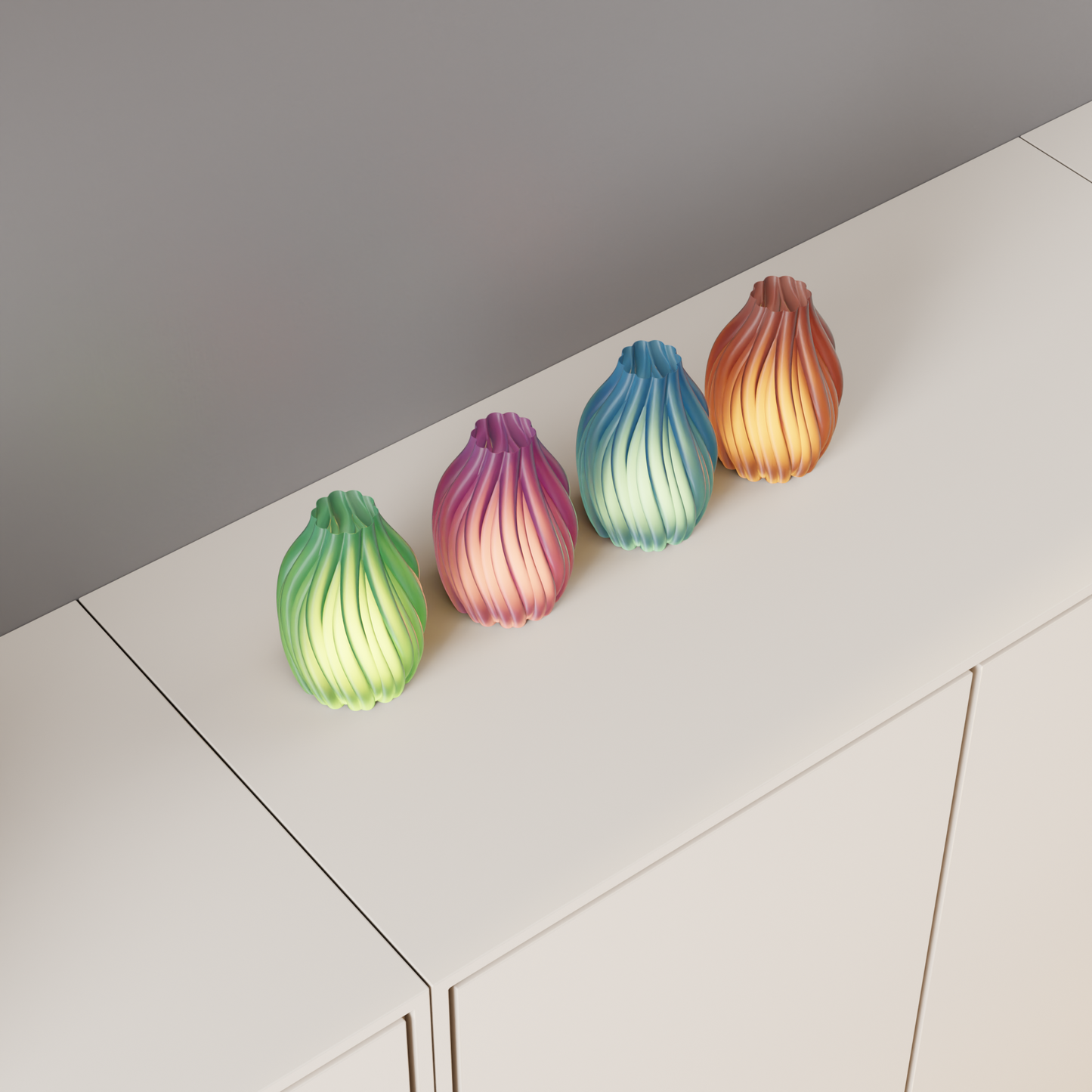 Swirl Glow Teelichtlampen – Elegantes 4er Set für warme Lichtmomente