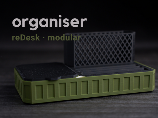 reDesk Modularer Schreibtisch-Organizer – Flexibles Ordnungssystem aus 3D-Druck
