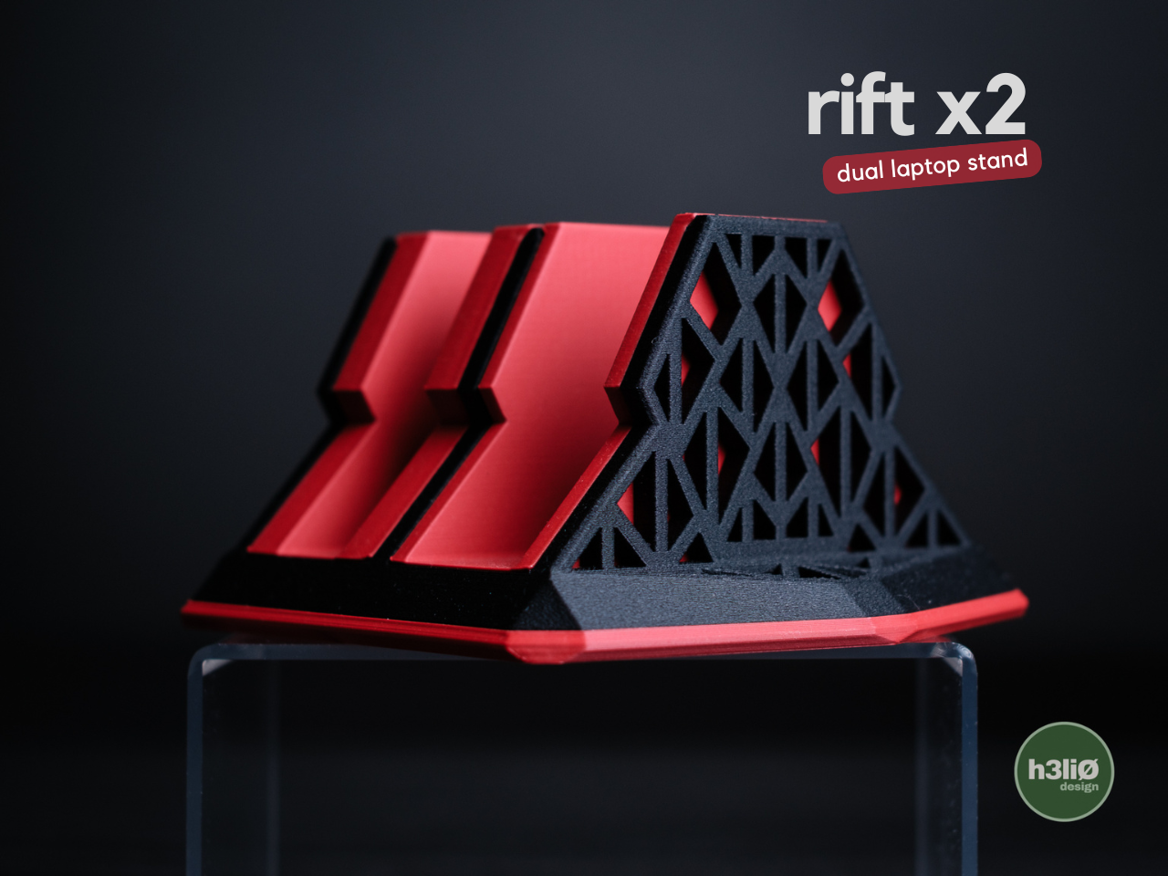 Rift X2 - Doppelter Laptopständer – Minimalistische Ordnung für deinen Schreibtisch