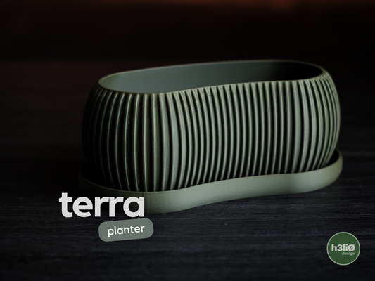 Terra Pflanzgefäß – Geripptes 3D-Design für elegante Grünflächen