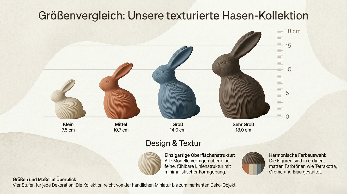 Dekorative Hasenfiguren 4er-Set – Charmante Frühlingsdeko für jeden Tisch